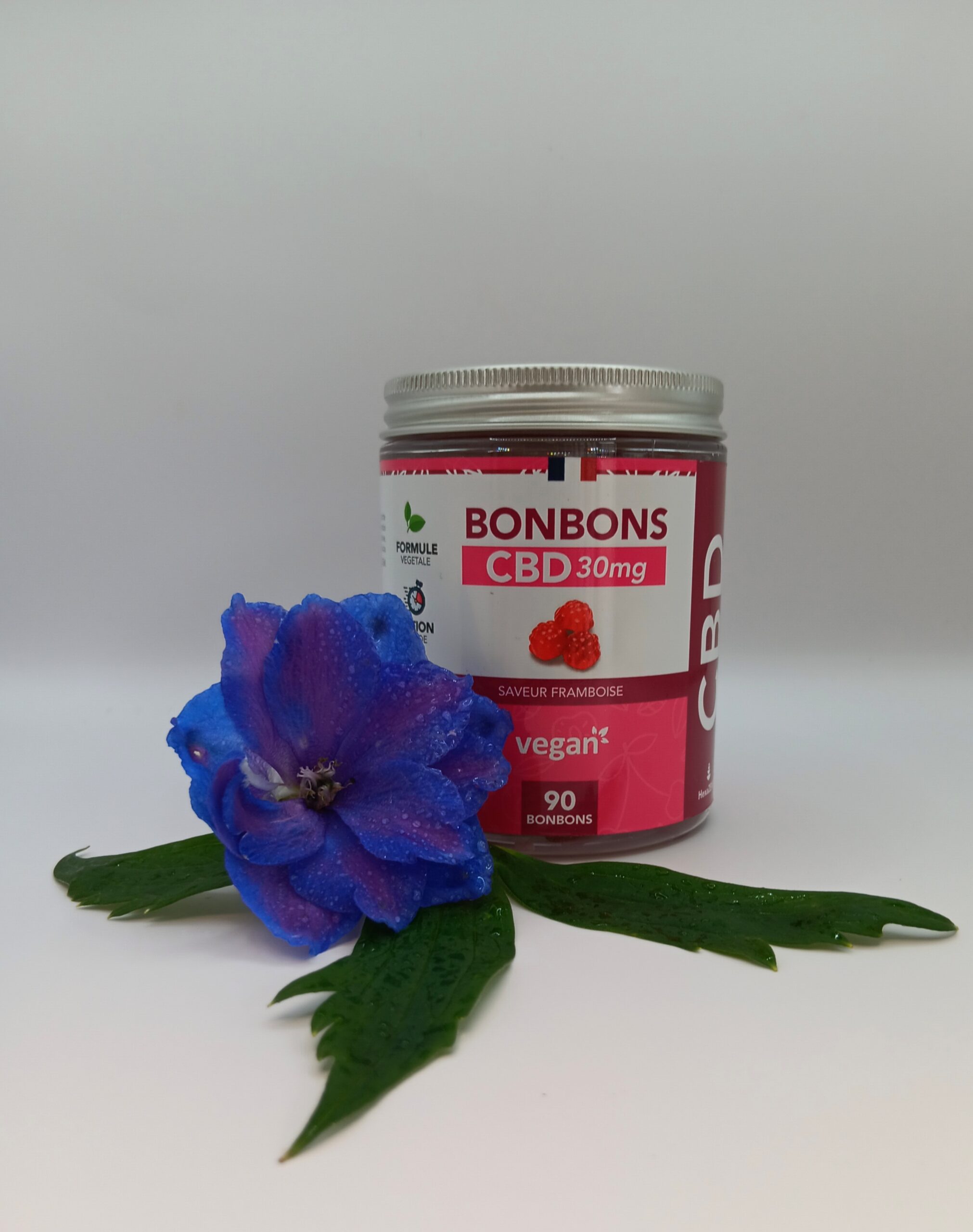 Bonbon CBD 30mg framboise Hexa3