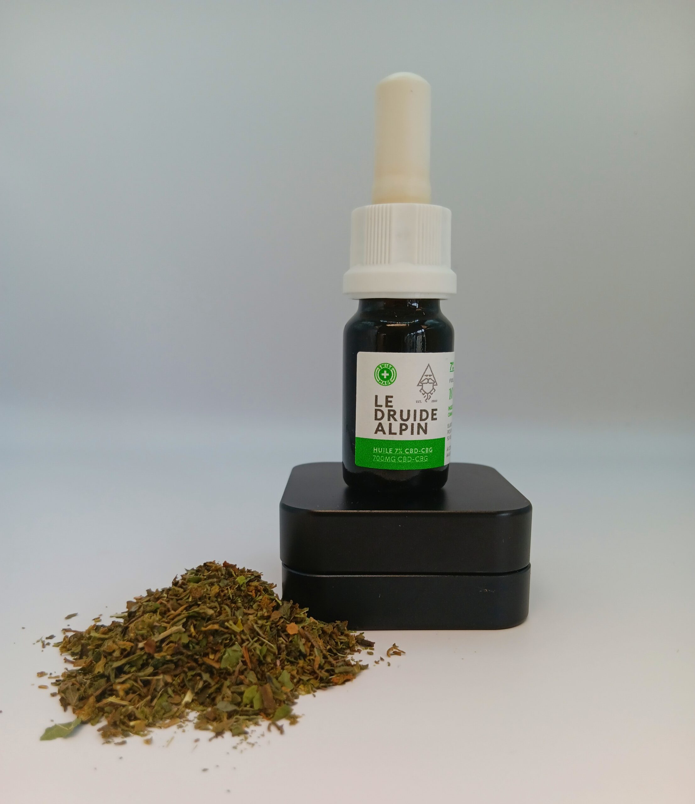 Huile sublinguale CBD CBG 10ml 7% Le Druide Alpin